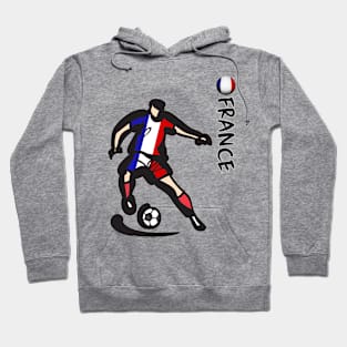 Dynamic France Soccer Player Pose V1-1 Hoodie